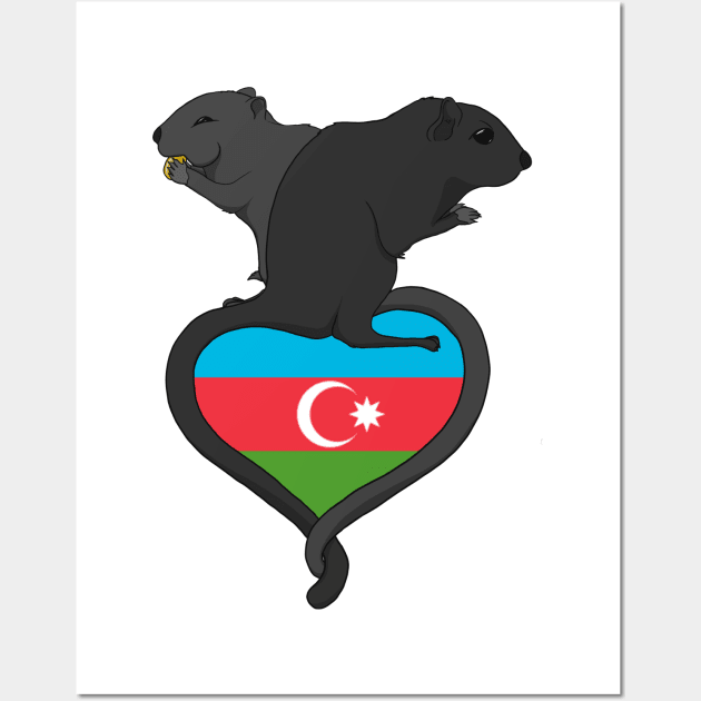 Gerbil Azerbaijan (dark) Wall Art by RampArt